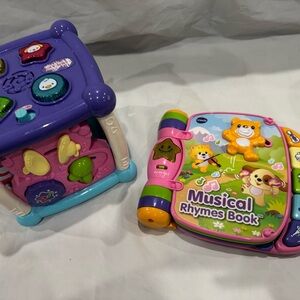 Vtech Musical Rhymes Book and Activity Cube Set - Purple and Multicolor